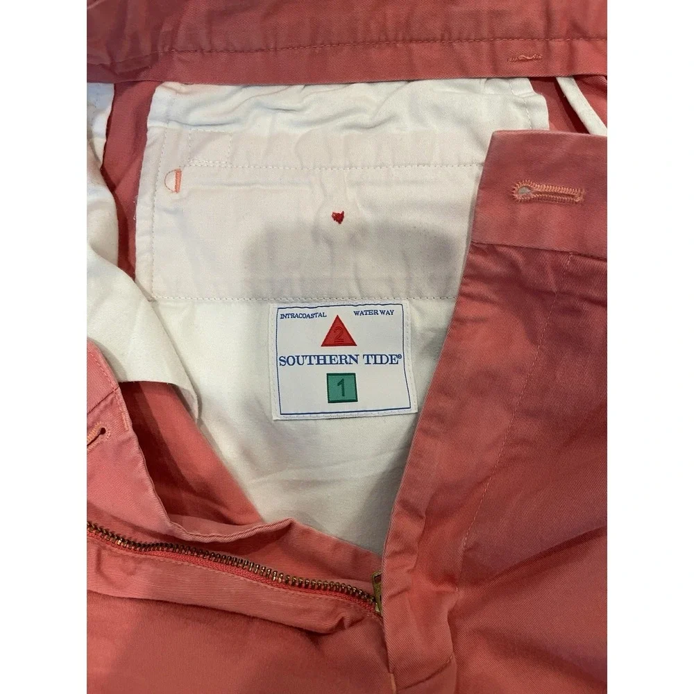 Southern Tide The Skipjack Men's 35 Salmon ShortsCasual Preppy Pima Chino (A55)